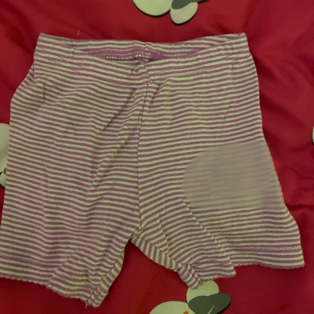 Purple strip shorts